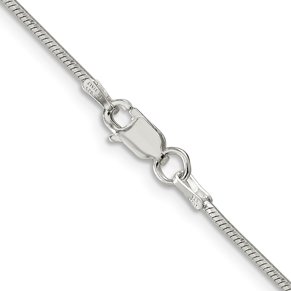 16 Inch Sterling Silver 1.25mm Octagonal Snake Chain Necklace