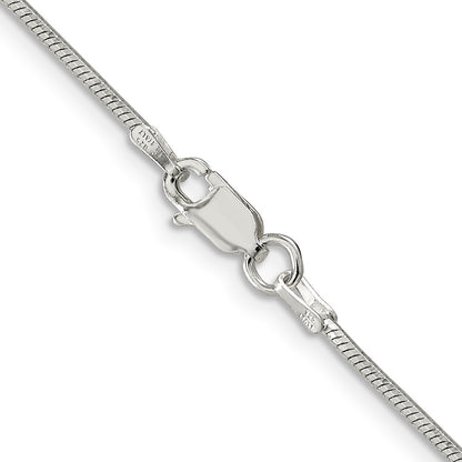 16 Inch Sterling Silver 1.25mm Octagonal Snake Chain Necklace