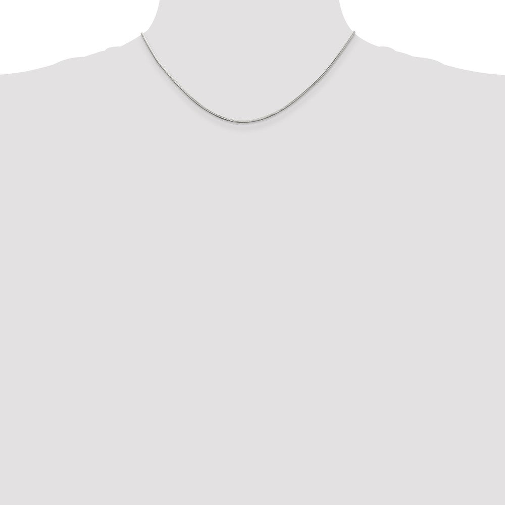 16 Inch Sterling Silver 1.25mm Octagonal Snake Chain Necklace