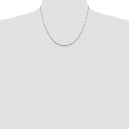 18 Inch Sterling Silver 1.25mm Octagonal Snake Chain Necklace