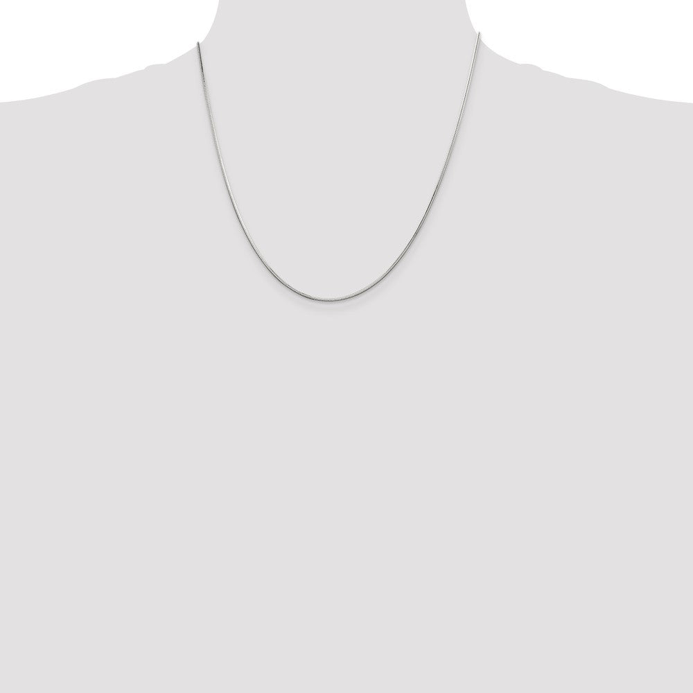 20 Inch Sterling Silver 1.25mm Octagonal Snake Chain Necklace