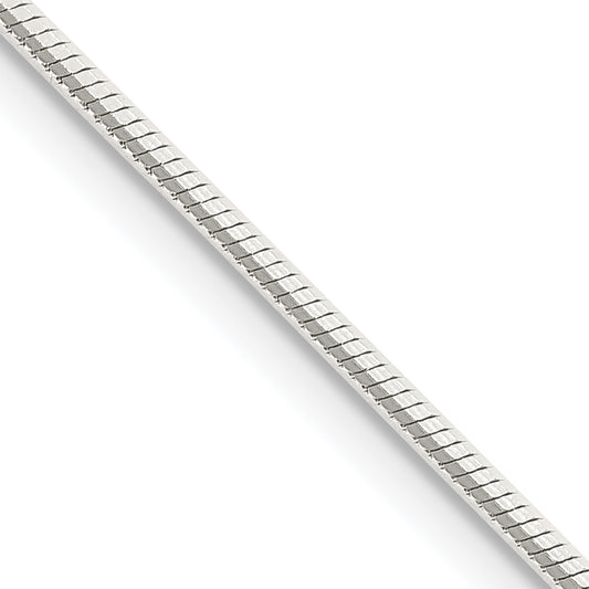 30 Inch Sterling Silver 1.25mm Octagonal Snake Chain