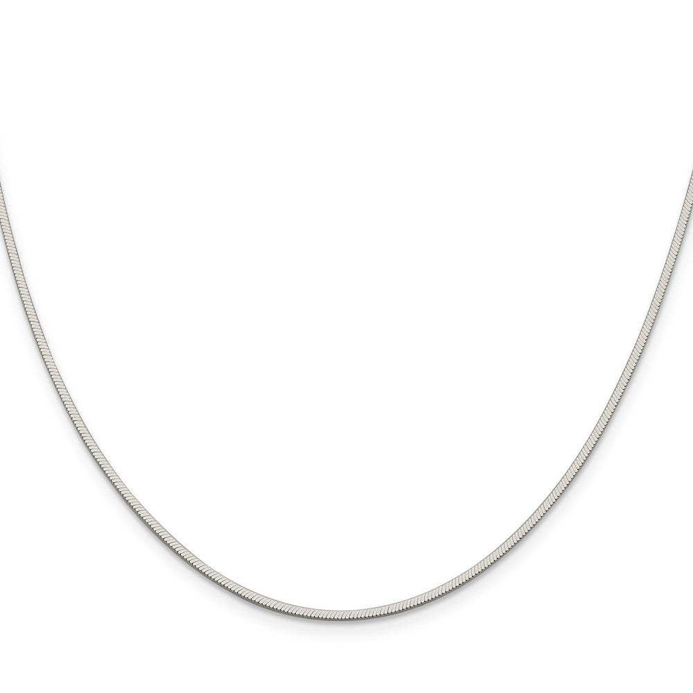 24 Inch Sterling Silver 1.35mm Octagonal Snake Chain Necklace