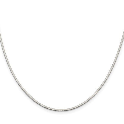 30 Inch Sterling Silver 1.35mm Octagonal Snake Chain Necklace