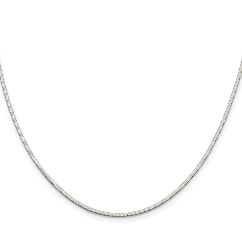 30 Inch Sterling Silver 1.35mm Octagonal Snake Chain Necklace
