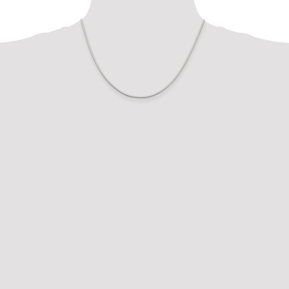 18 Inch Sterling Silver 1.35mm Octagonal Snake Chain Necklace