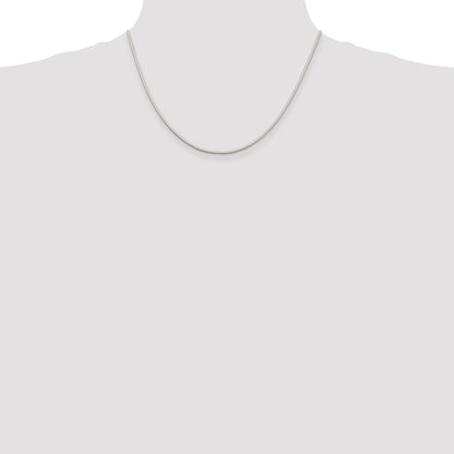 18 Inch Sterling Silver 1.35mm Octagonal Snake Chain Necklace