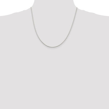 20 Inch Sterling Silver 1.35mm Octagonal Snake Chain Necklace