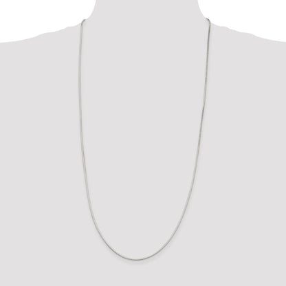 30 Inch Sterling Silver 1.35mm Octagonal Snake Chain Necklace