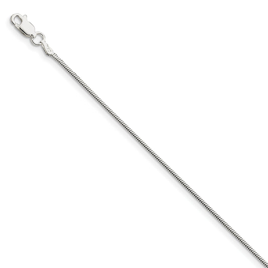 9 Inch Sterling Silver 1.5mm Octagonal Snake Chain