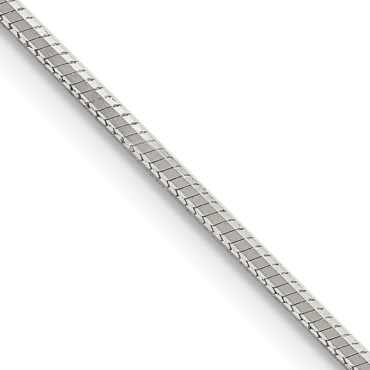 24 Inch Sterling Silver 1.35mm Octagonal Snake Chain