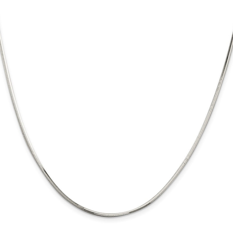 18 Inch Sterling Silver 1.65mm Octagonal Snake Chain Necklace