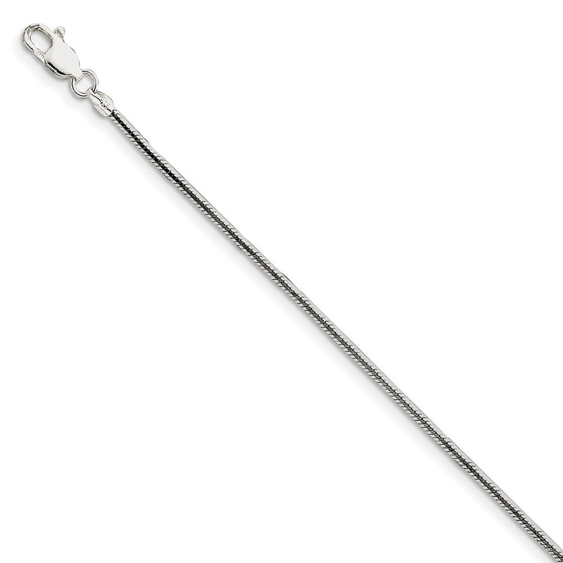 7 Inch Sterling Silver 1.65mm Octagonal Snake Chain Bracelet
