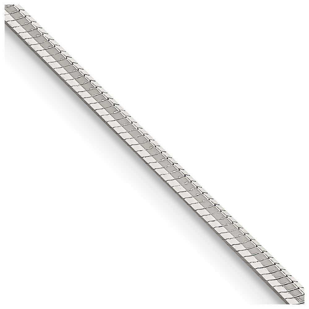 18 Inch Sterling Silver 1.65mm Octagonal Snake Chain Necklace