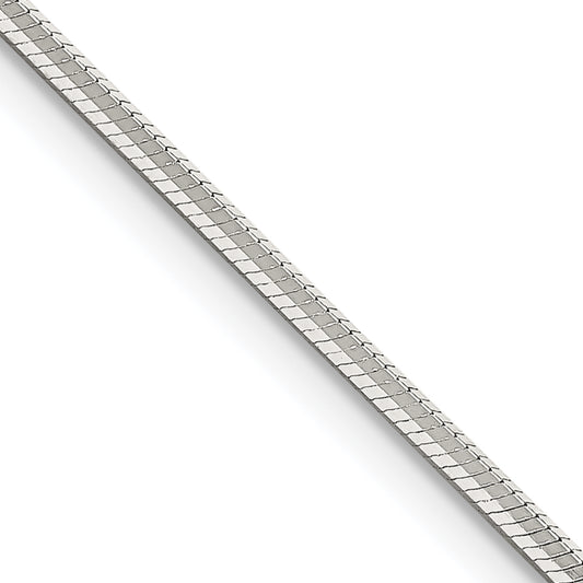 30 Inch Sterling Silver 1.65mm Octagonal Snake Chain