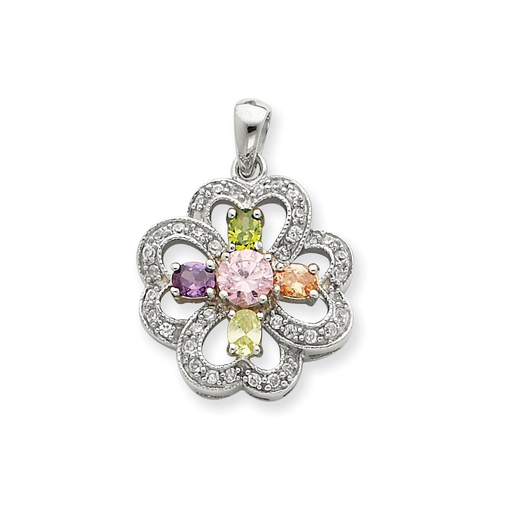 Sterling Silver Cz Pendant