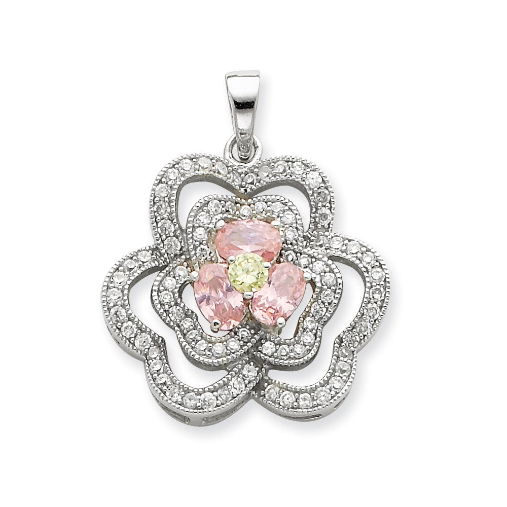 Sterling Silver Cz Pendant
