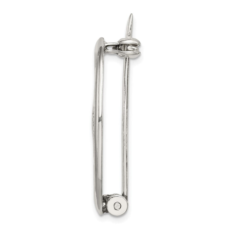 Sterling Silver Antiqued Claddagh Pin