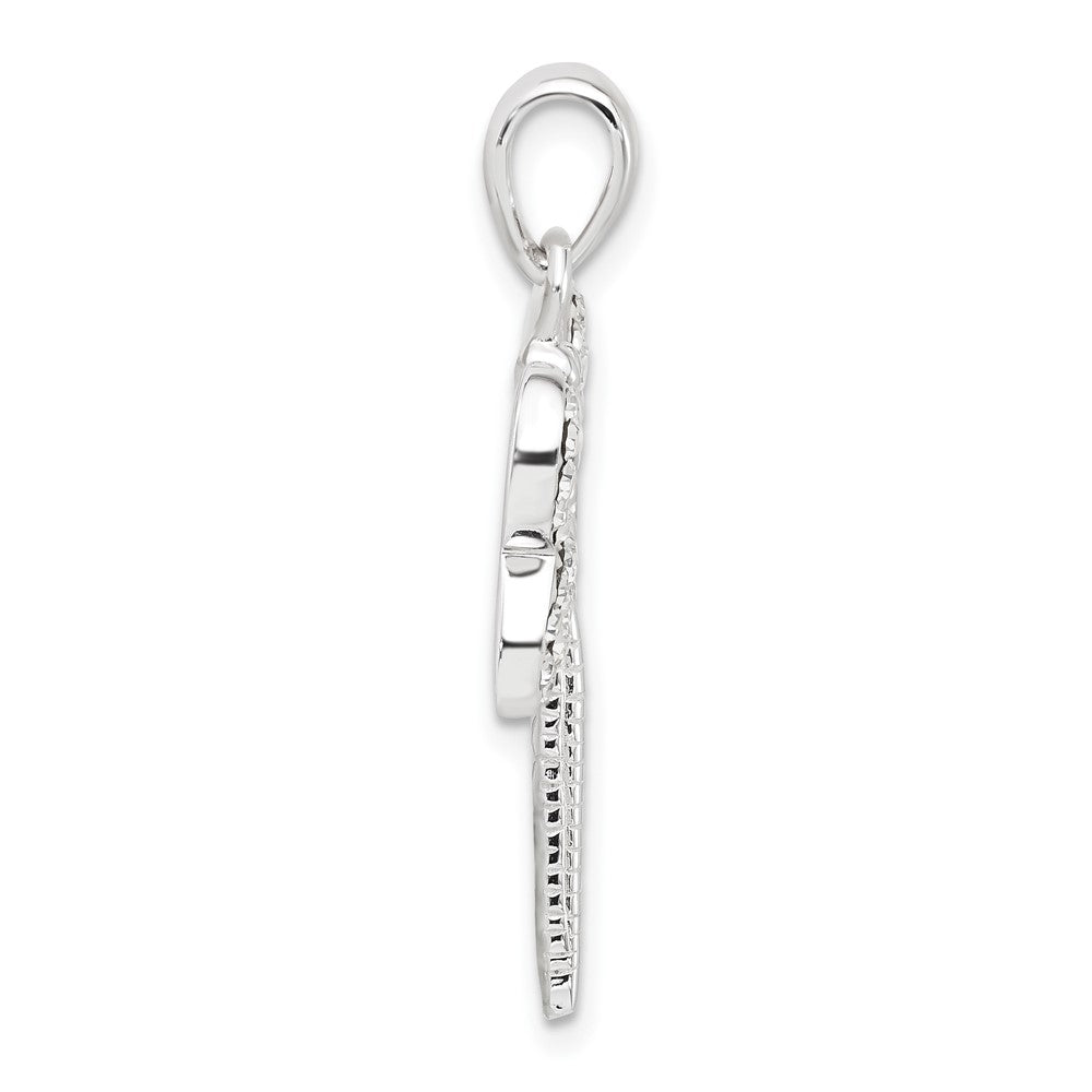 Sterling Silver W/ Stellux Crystal Dragonfly Pendant