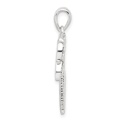 Sterling Silver W/ Stellux Crystal Dragonfly Pendant