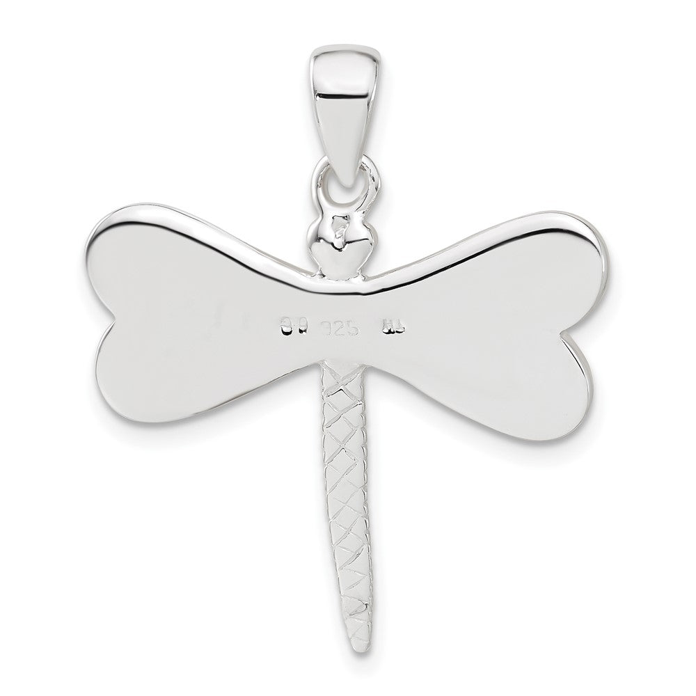 Sterling Silver W/ Stellux Crystal Dragonfly Pendant