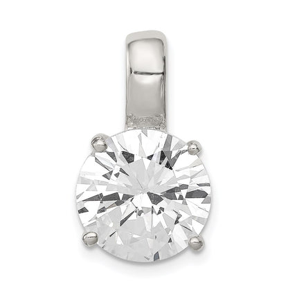 Sterling Silver Round Cz Pendant