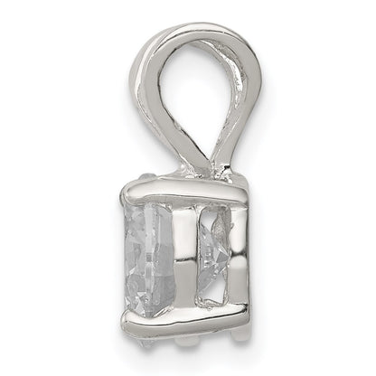 Sterling Silver Round Cz Pendant
