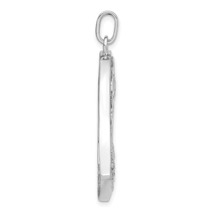 Sterling Silver Cz Heart Pendant