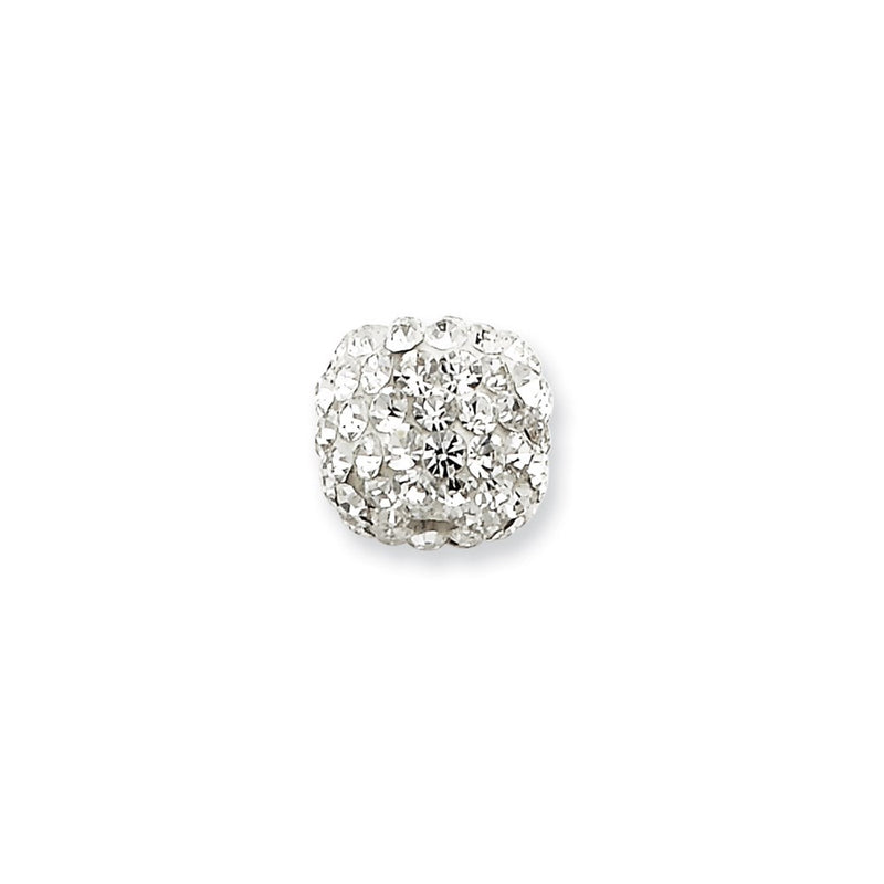Sterling Silver Stellux Crystal Round Slide