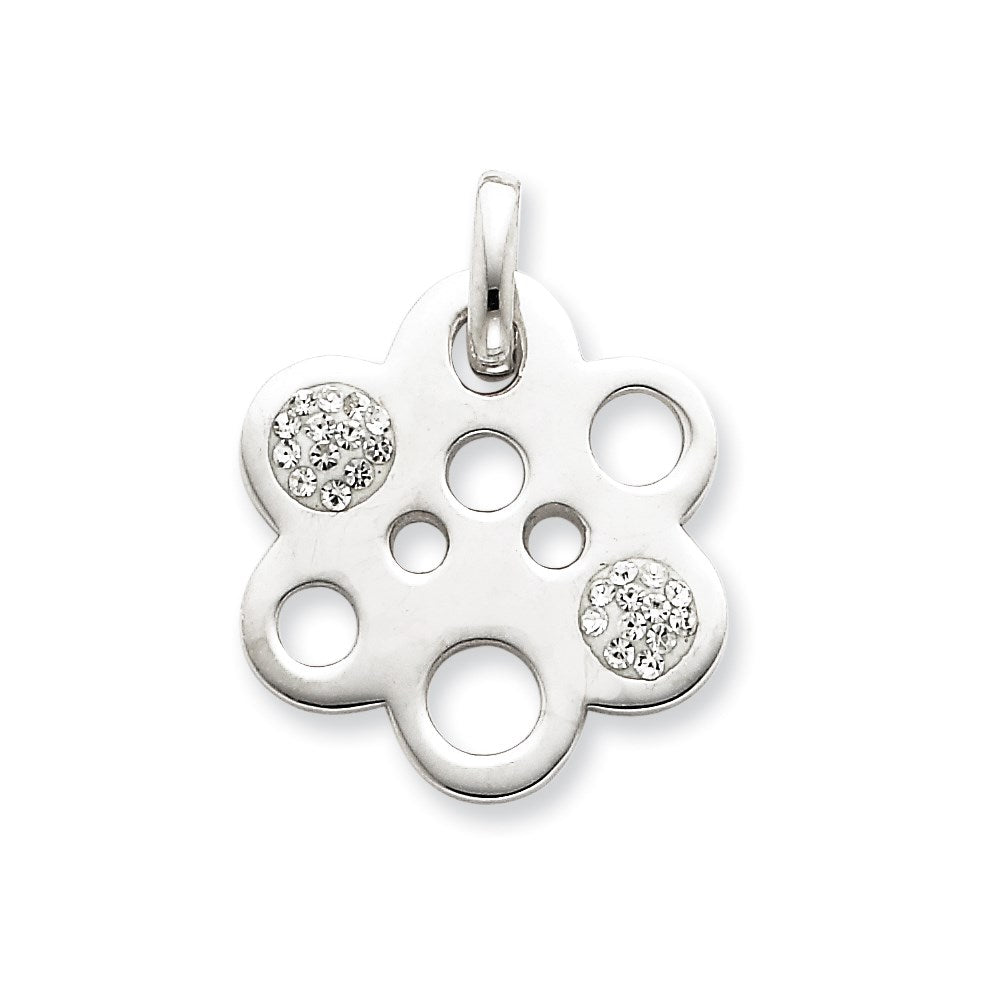 Sterling Silver Swarovski Crystal Flower Pendant