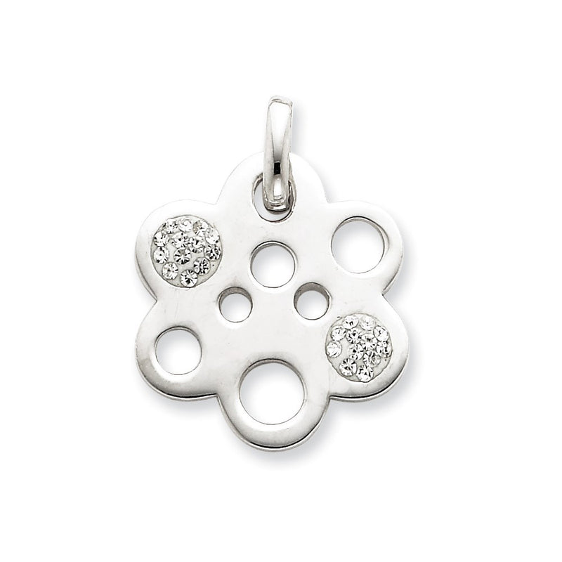 Sterling Silver Swarovski Crystal Flower Pendant