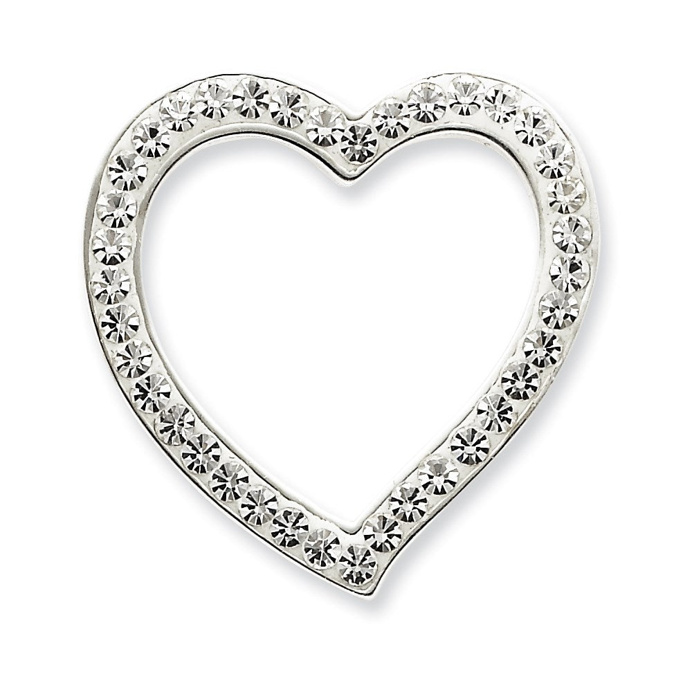 Sterling Silver Swarovski Crystal Heart Pendant