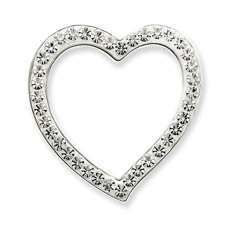 Sterling Silver Swarovski Crystal Heart Pendant