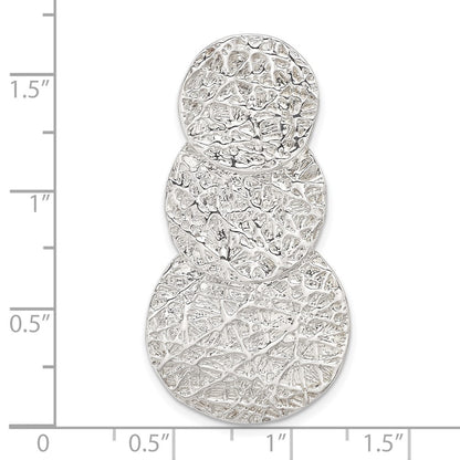 Sterling Silver Textured Circles Slide
