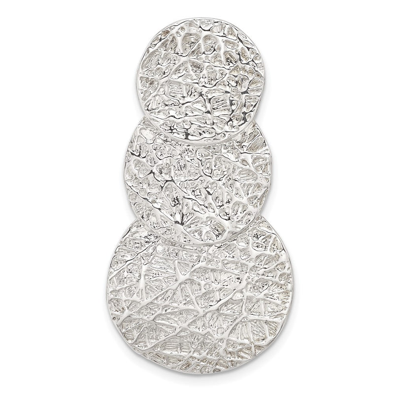 Sterling Silver Textured Circles Slide