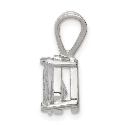 Sterling Silver Pear Cz Pendant