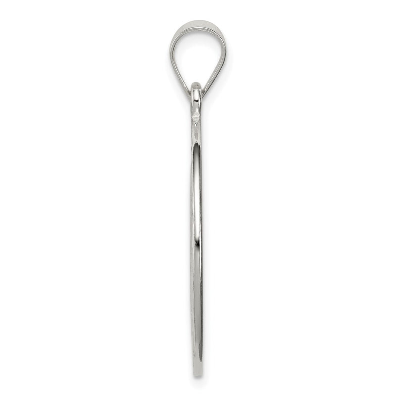 Sterling Silver Diamond-Cut Peace Symbol Pendant