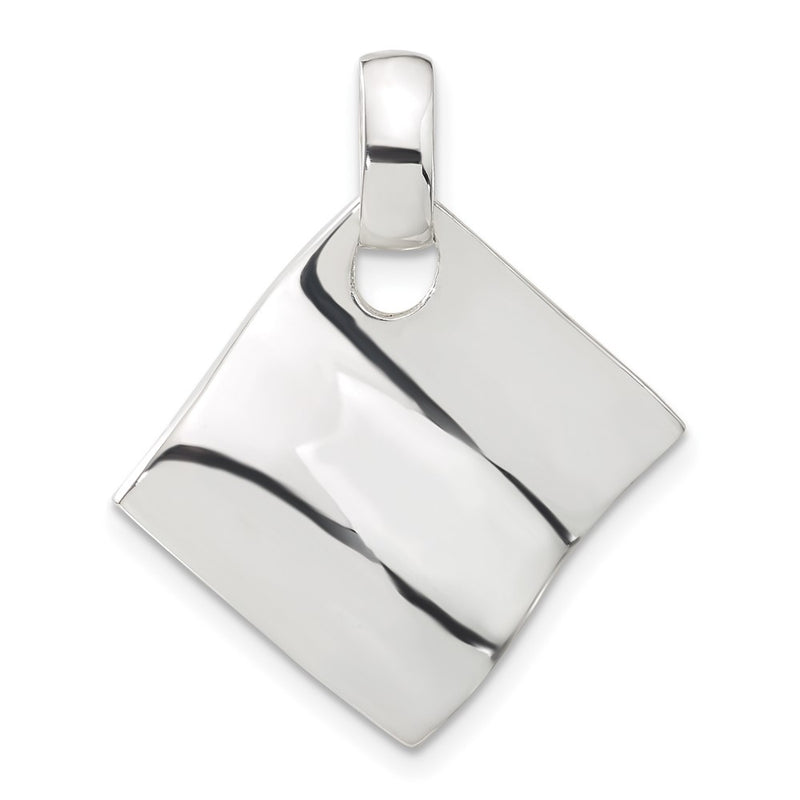 Sterling Silver Polished Fancy Wavy Pendant