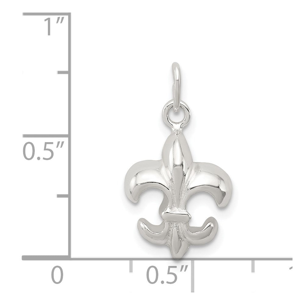 Sterling Silver Small Fleur De Lis Charm