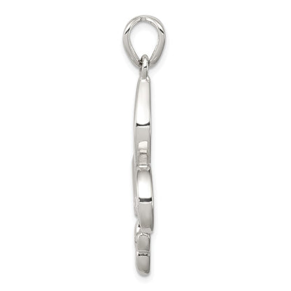 Sterling Silver Cut-Out Fleur De Lis Pendant