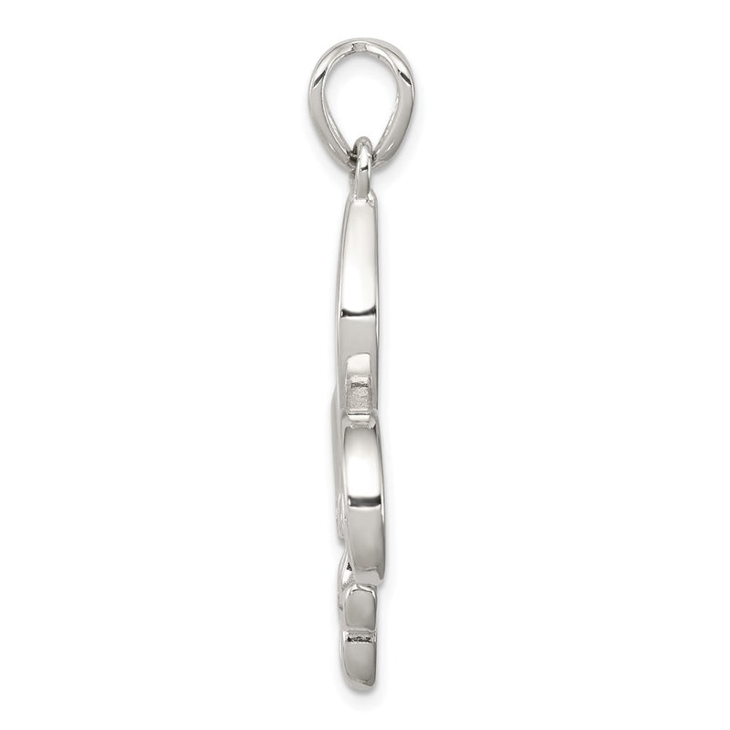 Sterling Silver Cut-Out Fleur De Lis Pendant