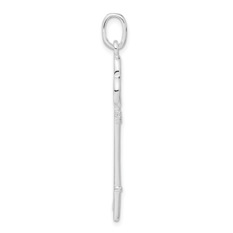 Sterling Silver Polished Key Pendant