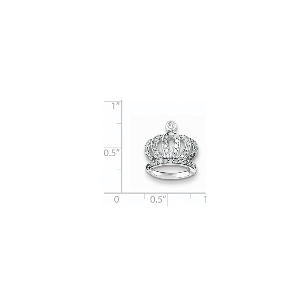Sterling Silver Rhodium Diam. Pendant