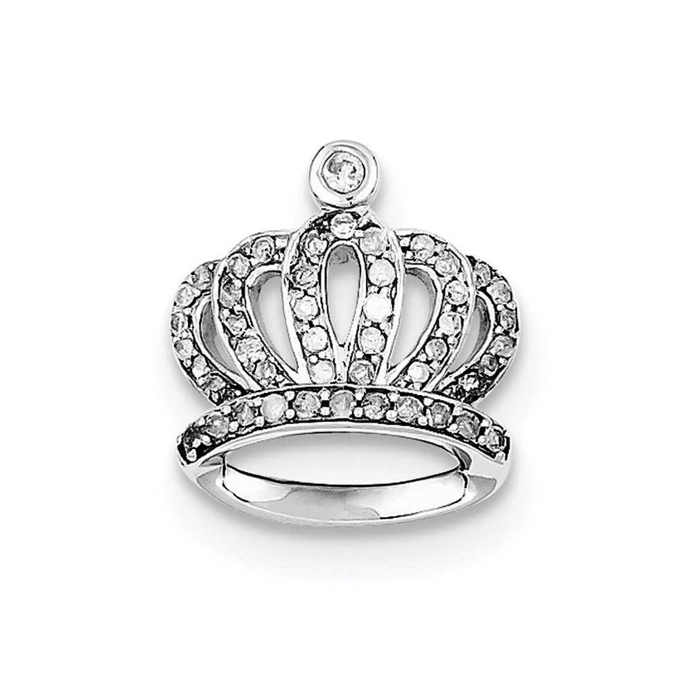 Sterling Silver Rhodium Diam. Pendant