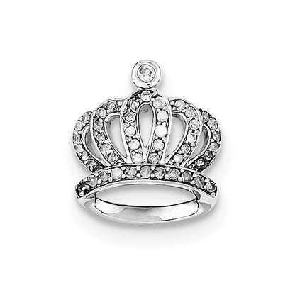 Sterling Silver Rhodium Diam. Pendant