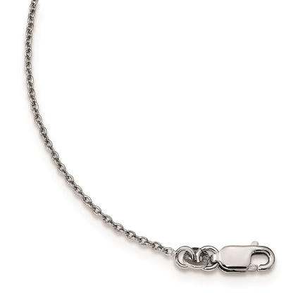 Sterling Silver White Night Rhodium-Plated Black And Diamond Heart 18 Inch Necklace With 2 Extender