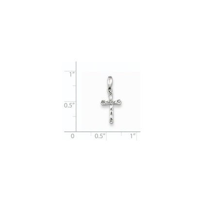 Sterling Silver Rhodium-plated Diamond Pendant