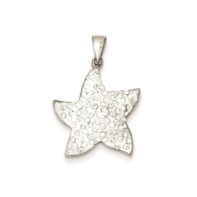 Sterling Silver Stellux Crystals Starfish Pendant