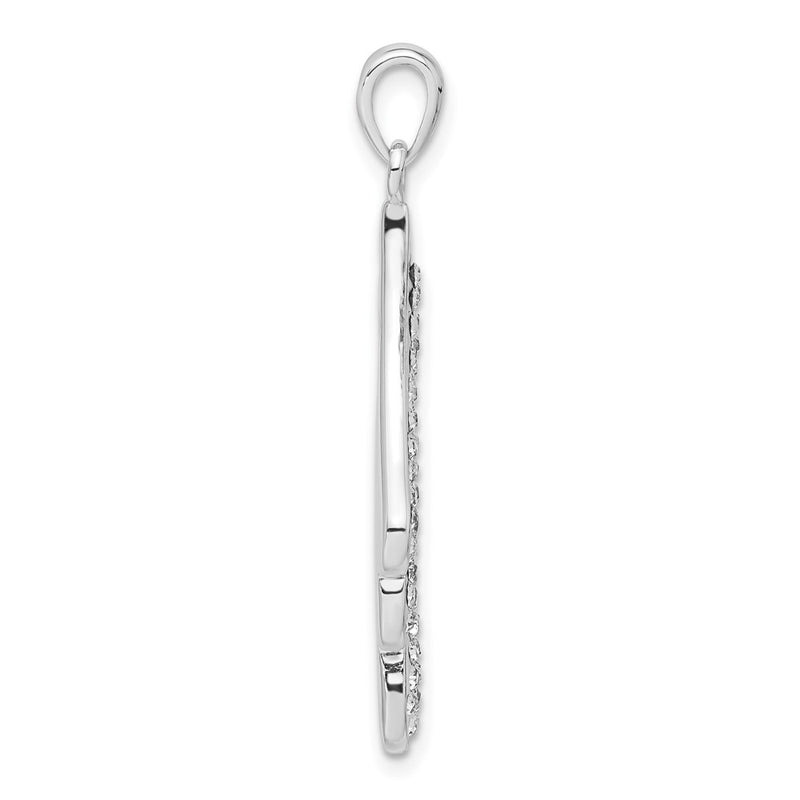 Sterling Silver Stellux White Crystal Wing Pendant