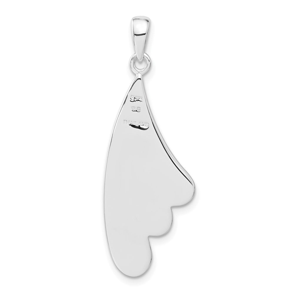 Sterling Silver Stellux White Crystal Wing Pendant